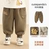 Calça de Veludo Kaka Panda Infantil para Meninas Roupas de Inverno Calças Quentes de Inverno para Meninos Calças de Outono e Inverno para Bebê Tendência