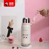 Nueva taza térmica estudiantil Yatai de acero inoxidable 316 para niñas, alta estética, portátil, mini, linda, tamaño de bolsillo, con tapa de tipo pop-up