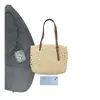 Bolsas Femininas, Estilo Coreano Retro Uma Alça Bolsinha de Palha Vazada, Bolsa Trançada de Design de Nicho, Bolsa de Praia para Férias na Beira-Mar