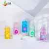 Jie Ying Botella de Enjuague Bucal Probiótico de 300ml Nueva Portátil Plástico PET Transparente Botella Redonda Líquido para Cuidado Bucal