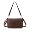 Bolso de mujer transfronterizo nuevo con un toque de alta gama, bolso de axila con patrón de lichi, simple y elegante, gran capacidad, bolso de hombro y cruzado de moda