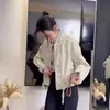 Atacado de jaquetas curtas de trabalho populares deste ano, super estilosas, com gola alta, para mulheres, modernas e casuais, design que afina a silhueta para primavera e outono