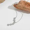 ¡Corazón Deslumbrante Nuevo Europeo y Americano Transfronterizo! Cadena de Corazón con Diamantes Degradados Exquisita Cadena para Clavícula Creativa de Corazón Abrible