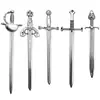 Accesorios para Joyería de Aleación DIY Espadas y Dagas de Plata Retro del Tíbet 6 Estilos de Accesorios para Espada Larga Cosplay Espadas Occidentales