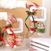 Navidad 2025 Bolso Transparente Decoración de Cupcakes Ola Oso Caja de Regalo de Santa Inserto para Bolsa