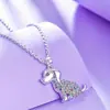 Novo Colar Pingente Criativo Legal Brilhante Colar Cachorro Fofo Moda Combina com Tudo Requintado Simples Colar Presente Memorial