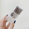 Faixa de cabelo elástica criativa em gradiente japonesa e coreana para mulheres, corda de cabelo simples, anel de cabelo de linha telefônica transparente em cor de doce, embalado
