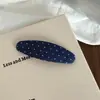 Grampo de Cabelo Laço de Tecido Poá Estilo College Coreano Acessório de Cabelo Franja de Renda Presilha para Mechas Presilha para Franja
