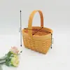 Mini Cesta de Flores Tejida de Madera Cesta de Flores Cesta de Huevos Cesta de Mano para Niños Cesta de Mano para Regalo de Boda Cesta de Almacenamiento