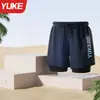 Bañadores para Hombre 2025 Estilo Nuevo Bañadores Anti-Vergüenza, Gafas de Natación, Gorro de Natación Set de Tres Piezas Pantalones Cortos de Playa para Hombre Equipo de Natación
