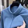 Modelo popular 2026 forro polar manga larga media cremallera forro polar de doble cara versátil cuello alto chaqueta casual sudadera abrigo