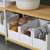 Caixa Plástica Organizadora para Armário de Cozinha, Caixa Organizadora de Talheres para Gaveta, Porta-Temperos, Caixa Organizadora de Panelas, Caixa Organizadora de Utensílios de Cozinha