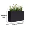 Caja de Flores Luminosa de Acero Inoxidable Famosa en Internet, Soporte de Flores para Barandilla de Tienda Comercial Municipal, Maceta Móvil para Balcón Interior del Hogar