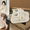 Sapatos femininos estilo Birkenstock com forro de fleece, novos sapatos femininos de inverno 2026, com sola grossa, antiderrapantes, quentes, botas de neve espessadas, sapatos peludos