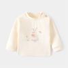 Ropa de otoño para bebé, ropa interior de algodón vintage con estampado de dibujos animados para niños, camiseta con hombros descubiertos para primavera y otoño.