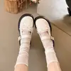 Zapatos Mary Jane populares de alta gama, zapatos pequeños de cuero para mujer, estilo retro francés de verano 2026, moño, suela gruesa, que aumentan la altura, estilo Lolita
