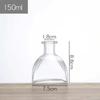 Botella de Aromaterapia sin Fuego Difusor de Perfume Botella Vacía Taza de Vidrio Transparente Difusor Pequeño Decoración del Hogar Estilo Simple Fragancia