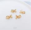Laço de Renda com Preservação de Cor Banhado a Ouro 14K com Brincos de Argola Brincos DIY Feitos à Mão Acessórios de Joalheria de Orelha Material de Pino de Orelha