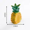 Miniaturas creativas de paisaje de medio corte de manzana y sandía, decoraciones DIY temáticas de comida, accesorios colgantes y pequeños adornos de escritorio