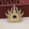 Yiwu Cobre Chapado en Oro Color que se Conserva DIY Filigrana de Llama Colgante Hueco Accesorio para el Cabello Pieza de Flor Accesorio Hecho a Mano B1846