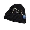 Estilo de Día de Otoño e Invierno Oso Lindo Bordado Gorro de Lana para Mujer Cálido Protección para Orejas Etiqueta de Tela Sonriente Gorro Tejido Moderno Combinable con Todo