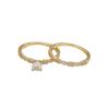 Venta Caliente Transfronteriza Medio Oriente Lujo Ligero Simple Cobre Micro-incrustado Zircón Anillo Regalo Día de San Valentín Juego de Anillos para Pareja de Alta Gama