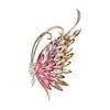 Elegante e Luxuosa Broche Borboleta de Cristal Marquise Efeito Degradê Azul Roxo Acessórios para Vestuário Feminino Atacado