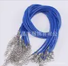 Collar de Hilo de Cera Coreano 1.5 2mm Cuerda de Cuero Broche de Langosta Cadena Colgante Accesorios DIY Hechos a Mano Joyería Collar de Cuerda de Cuero Sintético