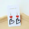 @Procesando Artículos: Pendientes de Corazón Acrílico Transfronterizos Europeos y Americanos para el Día de San Valentín, Diseño de Corazón Hueco, Dulces y Lindos, Pendientes Versátiles