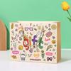 Bolsa de Regalo Tote con Graffiti de Dibujos Animados, Bolsa de Empaque para Comida para Llevar, Bolsa de Papel Tote para Souvenir, Bolsa de Regalo de Cumpleaños