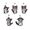 Según bordado de moda, lindas pegatinas de tela de dibujos animados para ropa, zapatos, bordado autoadhesivo, parche pequeño, pegatinas decorativas para agujeros de chaqueta.