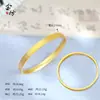 Pulseira Anel Quadrado Ruyi Liso com Superfície de Areia Estilo Loja de Ouro, Pulseira Simples de Moda de Alto Padrão Estilo Ins para Mulheres