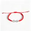 Pulsera de la Suerte con Símbolo Infinito Más Vendida Transfronteriza, Pulsera Tejida a Mano, Regalo de Amistad para Parejas y Mejores Amigos, Pulsera de Joyería