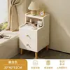 Nueva Mesa de Noche China Minimalista Moderna Multifuncional Pequeño Gabinete Ultra Angosto para Mesita de Noche Dormitorio Gabinete de Almacenamiento para Mesita de Noche de Madera Maciza