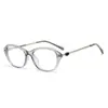 Gafas de Espejo Lisas con Montura Negra Estilo Xiaohongshu para Mujer, Estilo Coreano Pura Deseo Retro Ojo de Gato Montura Grande, Adelgazantes para Rostro Redondo, Anti-Luz Azul