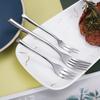Cubiertos de Acero Inoxidable Estilo Europeo Transfronterizo Juego de Cuchillo, Tenedor y Cuchara para Restaurante Occidental, Cuchillo para Bistec y Tenedor, Cuchara para Café y Postre, Tenedor para Fruta