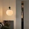 Luminária Pendente de Cabeceira para Quarto Estilo Francês, Retro Wabi-Sabi Pós-Moderno para Balcão de Bar Restaurante Pousada Iluminação de Vidro