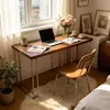Escritorio Vintage Bauhaus de Madera Maciza para Apartamentos Pequeños, Escritorio Simple para Computadora de Escritorio de Uso Doméstico, Mesa de Trabajo, Mesa Retro