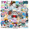 50 pegatinas de grafiti de música inspiradora música patineta laptop taza de agua pegatinas decorativas impermeables pegatinas