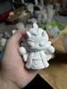 Muñeca de huevo versión Mini Q fiesta yeso hecho a mano DIY muñeca pintada blanco base pato brillante juguete para grafitis infantiles