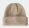 Gorro de Punto con Letras de Acero, Circunferencia de Cabeza Grande, Protección para Orejas Engrosada, Gorro de Abrigo Versátil de Color Sólido, Unisex