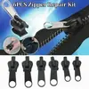 Fixazipper Tirador de Cremallera Multifuncional Accesorios para Ropa Cremallera de Repuesto Extraíble Reparador de Equipaje Instalación con Tarjeta de Succión