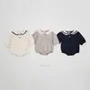 2026 Otoño Estilo Coreano Ins Nuevo Mono con Cuello de Muñeca de Manga Larga Mono de Manga Abullonada Traje para Gatear