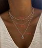 2021Shopee Candado de perla estilo europeo y americano creativo simple moda temperamento joyería para mujer collar de cadena geométrica