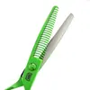 Tijeras de Peluquería Lacadas en Verde, Tijeras para Cortar el Cabello, Tijeras Planas, Tijeras para Flequillo, Tijeras Deslizantes, Tijeras de Astas, Tijeras de Espina de Pescado, Tijeras Deslizantes Sin Costuras