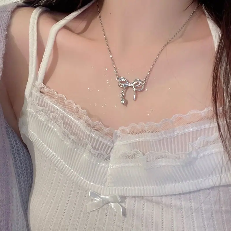 XL17镶钻蝴蝶结项链