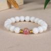 Pulsera de Cuentas Redondas de Raíz de Bodhi de Jade Blanco DIY Accesorios de Cuentas para Hombre y Mujer Pareja Wen Play Joyería de Cuentas de Buda Torciendo el Dedo Rosario Suave