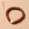 Seleccionado Original Bodhi Pequeño Rey Kong Bodhi Anillo Corredor Madera de Sándalo Tallado a Mano Bergamota 108 Literario Juego Cuenta de Buda Pulsera de Mano
