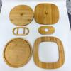 Se puede procesar y grabar con tapas de sellado grandes y pequeñas, tapas de taza de juego de té de madera redondas rectangulares con agujeros para sostener cucharas, tapas de taza de té