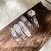 Adesivos de Unhas Floco de Neve de Natal Transfronteiriços 5D Em relevo Design de Bola Branca Estilo Simples Ins Adesivos de Unhas DIY